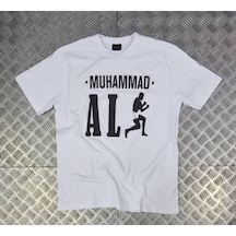 Stoned&Fame Muhammed Ali Baskılı T-shirt Beyaz