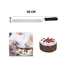 Büyük Boy Pasta Sıvama Spatulası 36 Cm Paslanmaz Çelik Eğik Spatula Krema Sıvama Bıçağı Çelik Metali Diğer