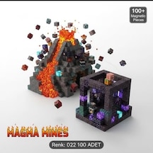 Manyetik Bloklar 100 Parça Maden Ve Orman Teması, Manyetik İnşaat Küpleri, Manyetik Yapı Oyuncağı, Çocuklar İçin Eğitici Oyun Seti