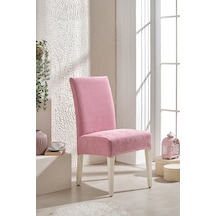 Ultra Soft Yumuşak Esnek Sandalye Kılıfı - Yüksek Sırtlı Sandalye Uyumlu - Tam Koruma Pembe