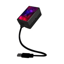 Konesam Usb Yıldız Projeksiyon Lambası - 3 Modlu Otomatik Döner Esnek Boyunlu İç Mekan Ambiyans Aydınlatması Kırmızı-mavi Siyah