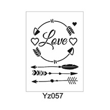 Yazı Desenler Stencil Şablon 21X30 Yz-057