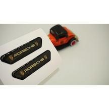 Porsche Logo Çamurluk Yanı Ve Ayna Metalize Damla Desen 3M Logo A