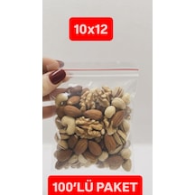 Stone Şeffaf Kilitli Poşet 10x12 Cm 100 Adet - Gıdaya Uyumlu Ambalaj Çıtçıtlı Poşet, Kilitli Torba