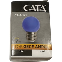 Cata Ct-4071 1w Mavi Işık E27 Duylu Top Gece Led Ampul 4 Adet