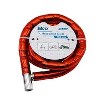 Kırmızı Motor Bisiklet Kilidi 22 Mm X 150 Cm Diğer