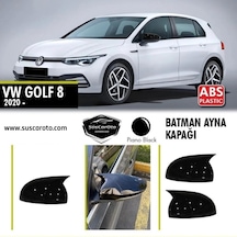 Vw Golf 8 2021 Sonrası Uyumlu Batman Yarasa Ayna Kapağı Piano Black ABS Plastik (00) (ŞüsCarOto Aksesuar)