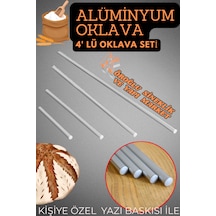 4'lü Masterchef Alüminyum Paslanmaz 30-50-75-100 Cm Oklava Seti