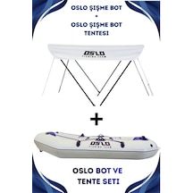 Oslo Fishing Team Mavi Beyaz Şişme Bot Ve Tente Seti
