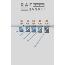 25 Adet Kanallı Pano Kancası 25 Cm Askı Kanca Raf Askısı Aksesuar Galvaniz