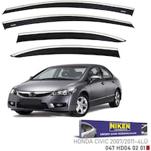 Replax Honda Civic 2007-2011 Kromlu Cam Rüzgarlığı 4lü