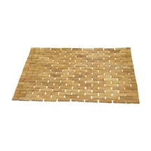 İbico İ21-074 Kaydırmaz Banyo Paspası 42x62cm Dikdörtgen Bambu Ahşap Lüx Diğer