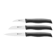 38737000 Grip Bıçak Seti, 3 Parça, Friodur Bıçak, Sap: Plastik, Siyah, 350 X 105 X 15 Mm, 1 Paket Ahşap