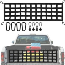 Jeehugo Chevrolet, Ford, Toyota, Ram İçin 4 Kanca İle Kolay Kurulumlu 60x18 İnç Polyester Arka Yük Bölgesi Ağ Bandı