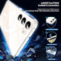 Galaxy S23 Fe İçin Kılıf Kamera Korumalı Magsafe İle Uyumlu Kablosuz Şarj Özellikli Şeffaf Telefon Kılıfı Diğer