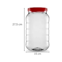 Sarkap Kapaklı Pet Kavanoz 5000 Ml 114 G 3 Adet Çok Renkli