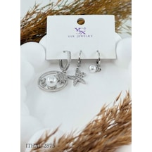 Küpe Metal Işıltılı Stil Model Cd9bb5 Çok Renkli