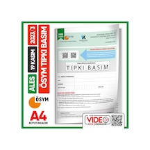 Ales 2023/3 Kasım Ösym Tıpkı Basım Çıkmış Soru Deneme Kitapçığı Dijital Çözümlü Türkiye Geneli