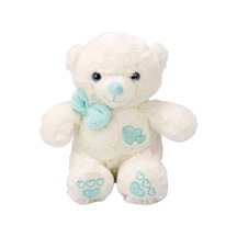 Mey İthalat 3186 Papyonlu Peluş Ayı 30 Cm - Beyaz