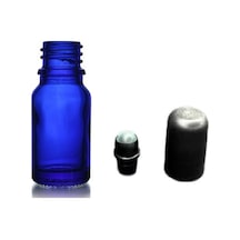 10ml Mavi Cam Şişe Roll-on Şişe, 12 Adet, Bilye Başlıklı Şişe, Cam Şişe, Roll-on Şişesi
