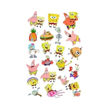 Sünger Bob Temalı Sticker Etiket Seti - Sponge Bob Sticker - Laptop Notebook Telefon 21x30cm