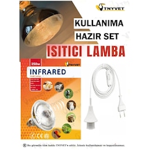 Isıtıcı Lamba Şefffaf Renk 250 Watt + E27 Seramik Duy+2m Fişli Kablo Kullanıma Hazır Set