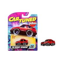 Cartuned Jdm Seri 2 1985-87 Sprinter Trueno Gt-apex Ae86, Siyah Kırmızı, Diecast Metal Oyuncak Araba,