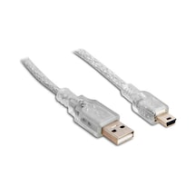 S-Link Sl-Uk53 Usb 2.0 3M Şeffaf Usb Am-Mini 5Pin  Kablo