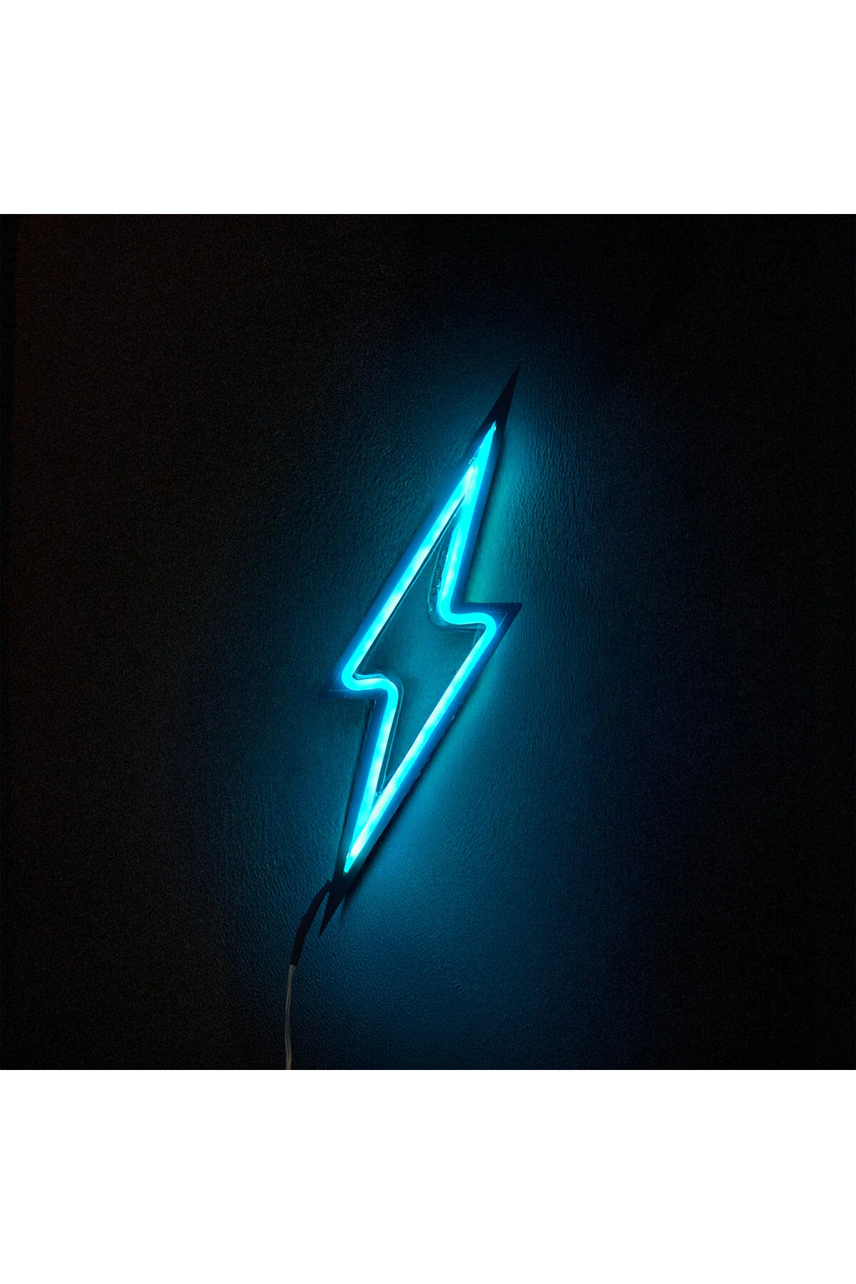 Yıldırım Şimşek Neon Led 3d Baskı Buz Mavisi