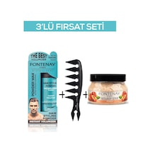 Fontenay Pudra Toz Wax Mavi 20gr + Şekil Tarağı 044 + Face And Body Scrub Şeftali 350ml 3'lü Set