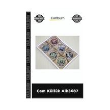 Özel Üretim Ev Aksesuarı Masaüstü Şık Dekoratif Cam Küllük Alk3687