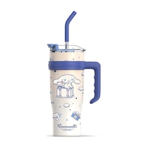 Xıxun Yeni Karikatür 304 Paslanmaz Çelik Büyük Kapasiteli Yalıtımlı Su Pipetli Bardak Beyaz Tarçın Köpek