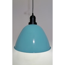 Riolight Retro Turkuaz Içi Beyaz Tekli Sarkıt Çap: 28Cm