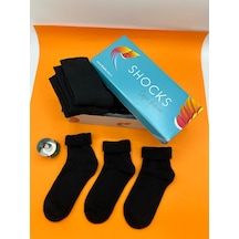 Shocks 3'lü Siyah Termal Havlu Çorap