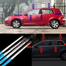 Vw Golf 7 2013 Sonrası Cam Çerçevesi Paslanmaz Çelik 10 Parça