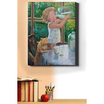 Webstyle Sayılarla Boyama Seti Kasnaklı Miniklerin Süt Keyfi 40x50 Cm