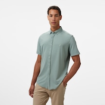 Nautica Erkek Yeşil Classic Fit Gömlek Düz W55416t Yeşil