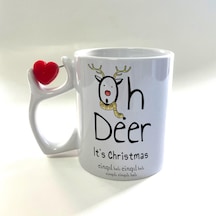 Cingıl Bels Baskılı Dönen Kalp Figürlü Yılbaşı Kupası