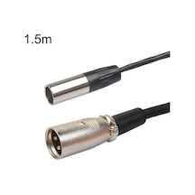 Rogfer Xlrmini Caron Erkek Mini Erkek Dengeleme Kablosu 48v Ses Kartı Mikrofon Ses Kablosu Için, Uzunluk: 1.5m