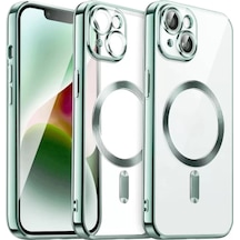 Newface Apple İphone 15 Kılıf Kross Magneticsafe Kapak - Açık Yeşil