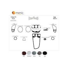 Meriç® Alfa 156 Ön Torpido Kaplama 12 Parça 1997-› (530155800)