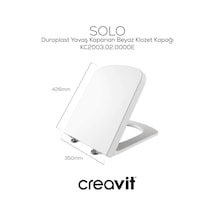 Creavit Solo Duroplast Yavaş Kapanan Klozet Kapağı KC2003.02.0000E