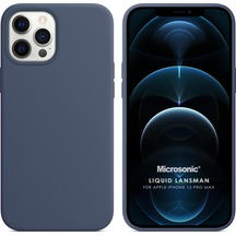 Microsonic Apple Uyumlu iPhone 12 Pro Max Kılıf Liquid Lansman Silikon