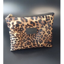 Meryy Collection Clutch Çanta Yıldız Detaylı Leopar