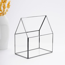 23x20x12cm Siyah Geometrik Teraryum Cam Fanus Takı Aksesuar Çikolata Kutusu Diğer