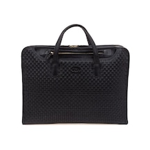 Gön Leb Siyah Deri Unisex Laptop & Evrak Çantası 09 37 Leb Siyah