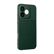 Huawei Honor 600 Lite Uyumlu Auto Focus Karbon Kapak - Koyu Yeşil