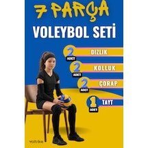 7 Parça Voleybol Seti- Voleybol Dizliği + Voleybol Taytı+ Voleybol Elliği+ Voleybol Çorap Siyah