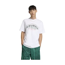 Whıte Adidas Erkek Günlük T-shirt Gfx T Ke0136 Beyaz