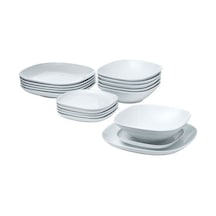 Ikea Vardera Porselen 6 Kişilik 18 Parça Yemek Takımı 18-25 Cm Beyaz Kare